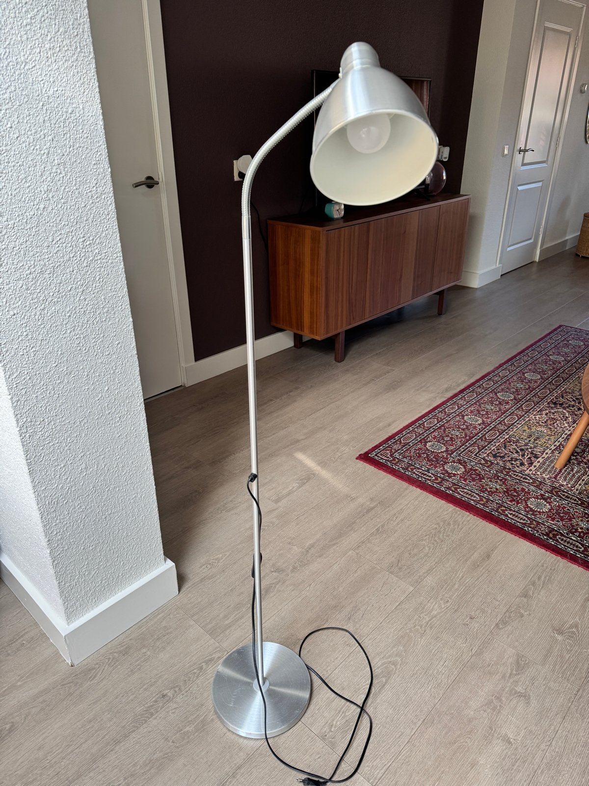 Gebruikte staande lamp, ca. 140 cm hoog, Ophalen, Gebruikt, Metaal, 100 tot 150 cm