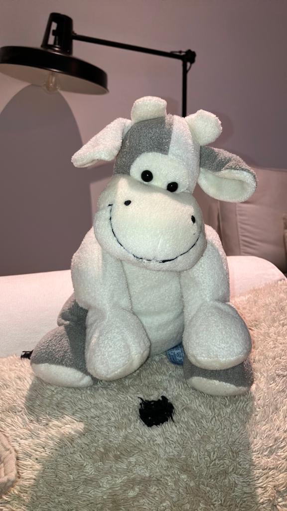 Happy horse koe, Kinderen en Baby's, Speelgoed | Knuffels en Pluche, Happy Horse, Grijs, Wasbaar, Ophalen of Verzenden