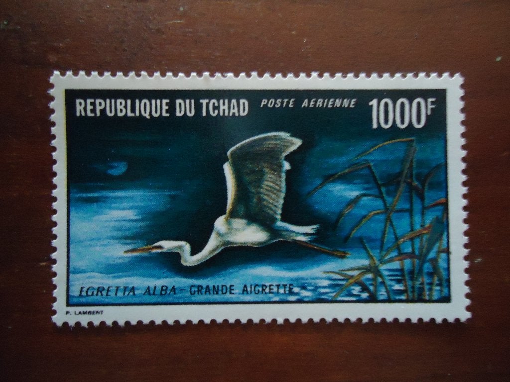 Vogel reiger Tsaad 1971, mi. 399 postfris/ongebruikt, Ophalen of Verzenden, Postfris, Dier of Natuur