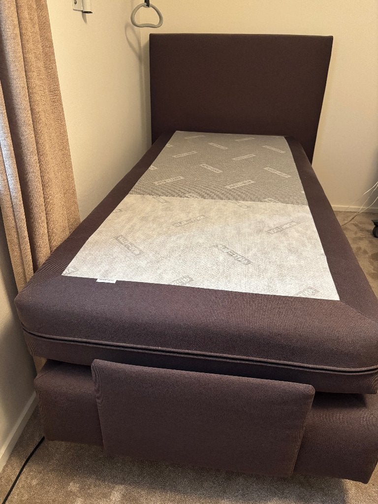 Dutch Comfort Boxspring 90x200 met hoofdbord, Ophalen, Gebruikt, 90 cm, Eenpersoons