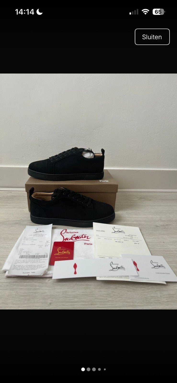 Christian Louboutin Sneakers Maat 43 Zwart, Kleding | Heren, Schoenen, Christian Louboutin, Zwart, Ophalen of Verzenden, Sneakers of Gympen