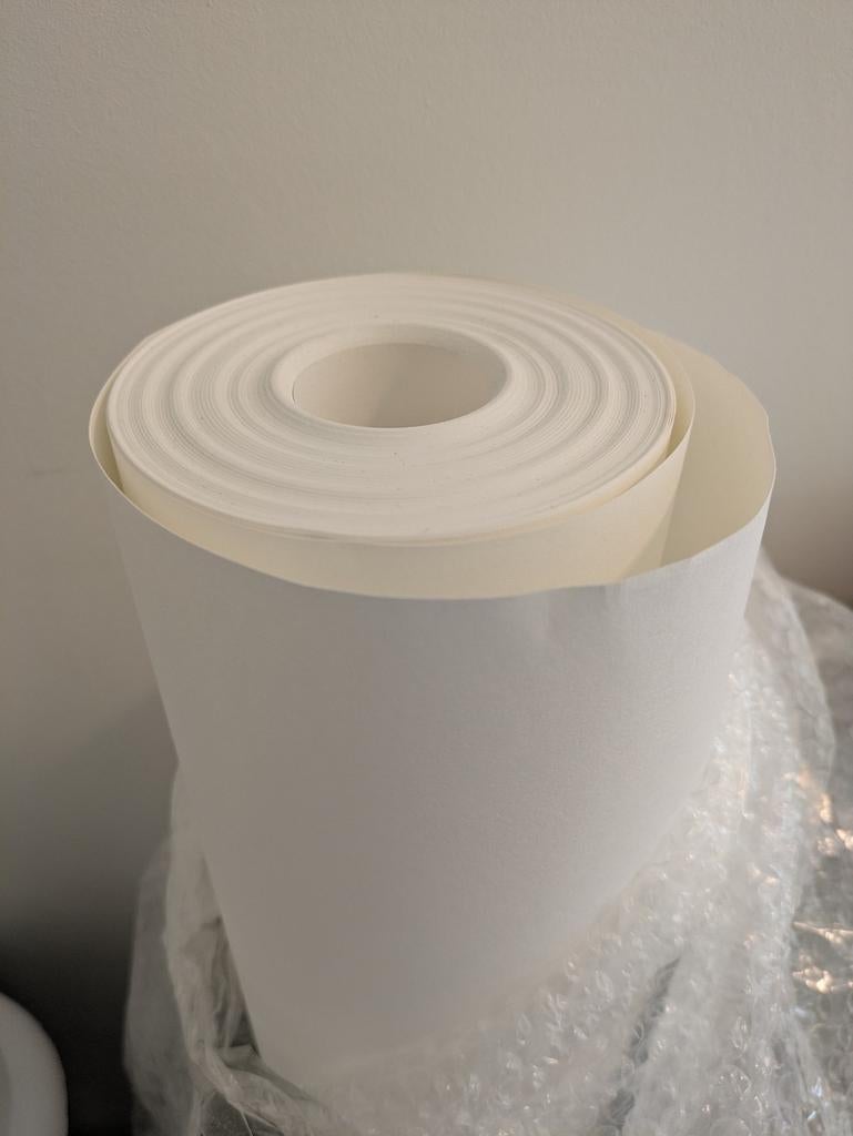 Grote rol wit glasvezel behang, Ophalen of Verzenden, 75 m² of meer, Wit, Eenvoudig, functioneel