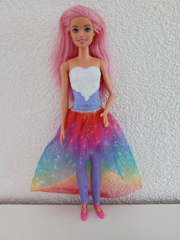 Barbie Dreamtopia Magical Lights Unicorn FXT26, Ophalen of Verzenden, Zo goed als nieuw, Barbie