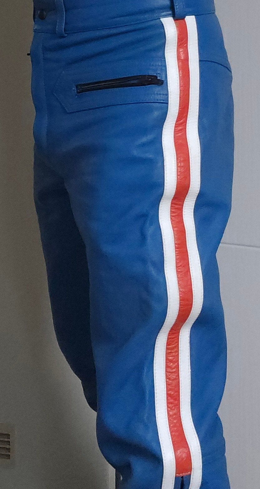 Zgan Old skool, vintage leren motor broeken, Ophalen of Verzenden, Tweedehands, Dames, Broek | leer
