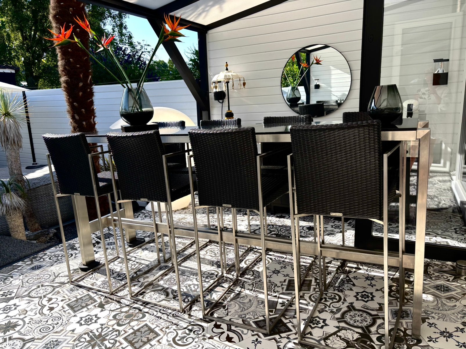 Exclusieve IN4AIR Design Bert Plantagie loungeset/ Bar, Tuin en Terras, Tuinsets en Loungesets, Ophalen, Zo goed als nieuw, Wicker