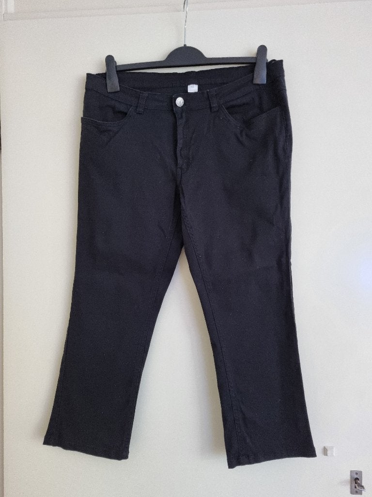 Driekwart broek / chino voor dames -- maat 42 -- Zeeman, Zeeman, Zwart, Maat 42/44 (L), Ophalen of Verzenden