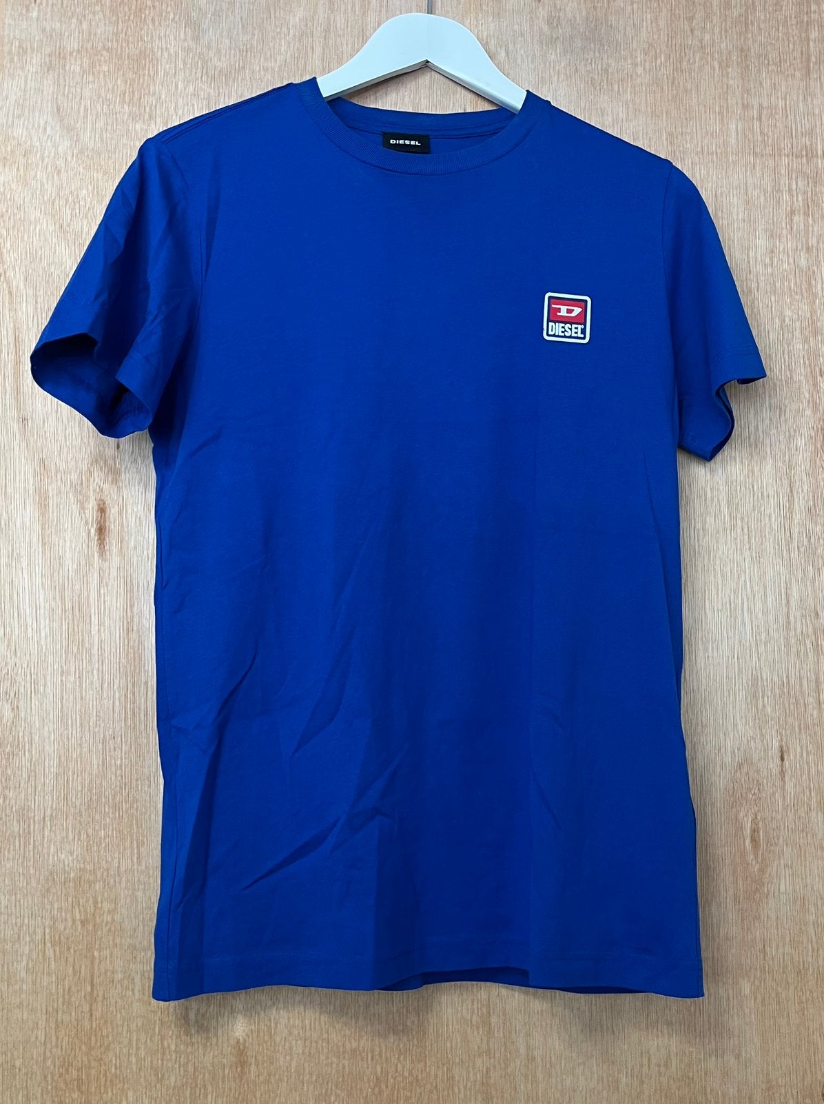 Diesel t-shirt met logo blauw - Maat S, Kleding | Heren, T-shirts, Ophalen of Verzenden, Zo goed als nieuw, Maat 46 (S) of kleiner