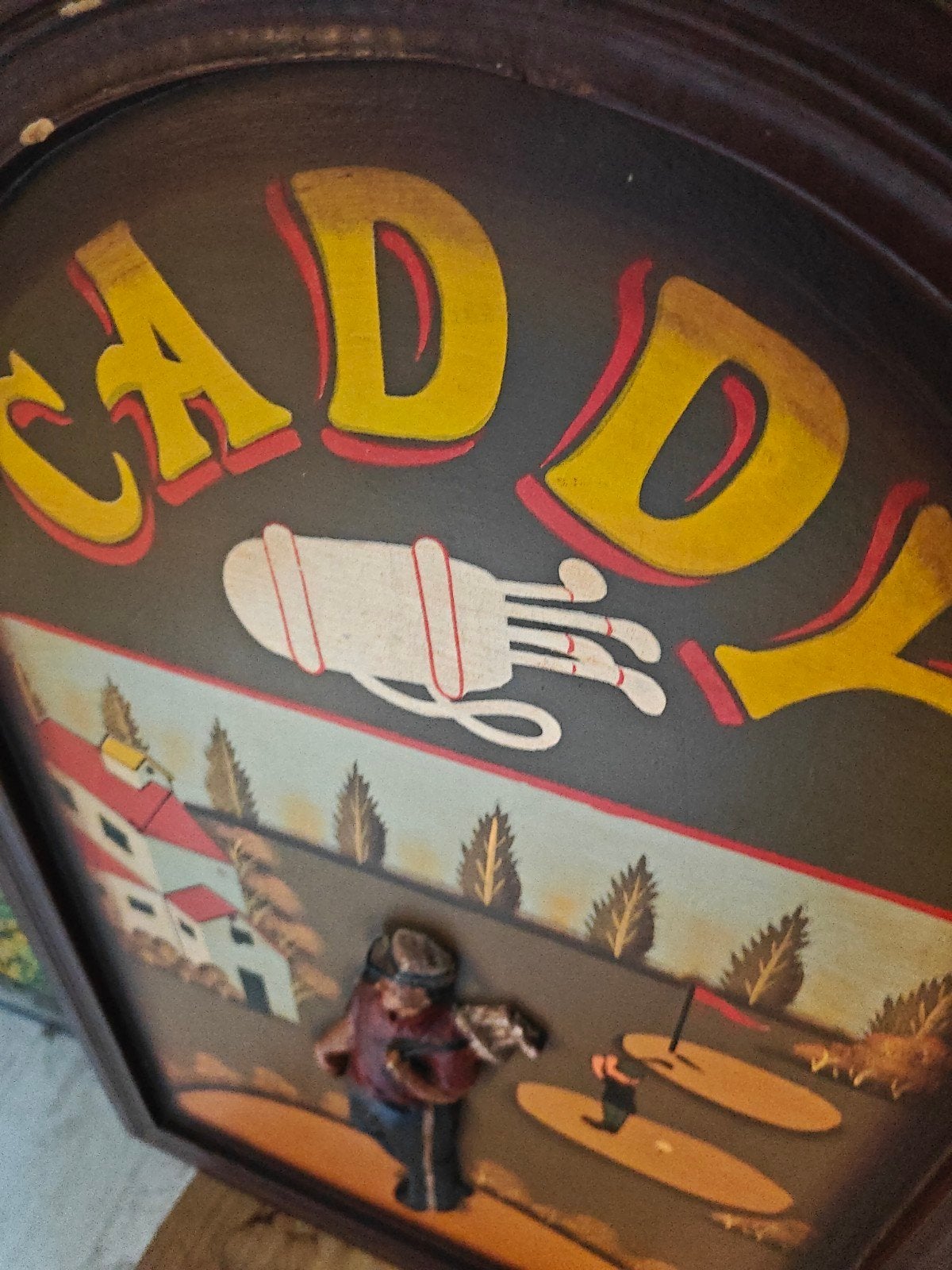 Prachtig 3D Pub bord met diepte Golf Caddy 60 x 40 cm
heeft, Ophalen of Verzenden
