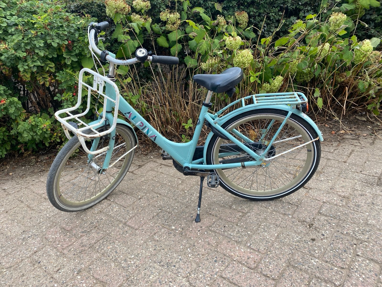 Alpina fiets met mandje - Verlichting nakijken, Fietsen en Brommers, Terugtraprem, Gebruikt, Handrem, Ophalen