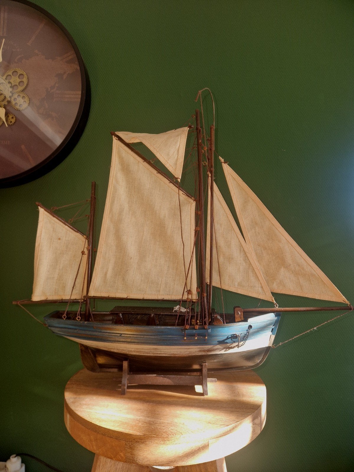 Prachtig houten scheepsmodel - THONIER, Hobby en Vrije tijd, Ophalen, Zo goed als nieuw