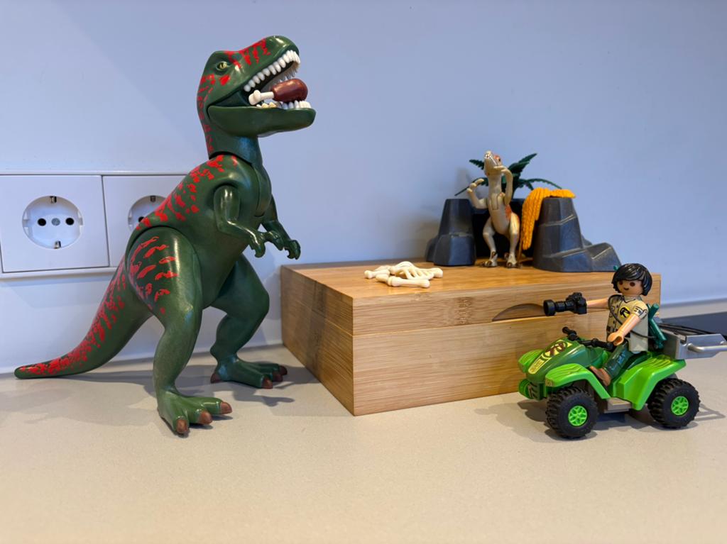Playmobil Dino’s T-Rex attack 70632 zgan, Ophalen of Verzenden, Zo goed als nieuw, Complete set