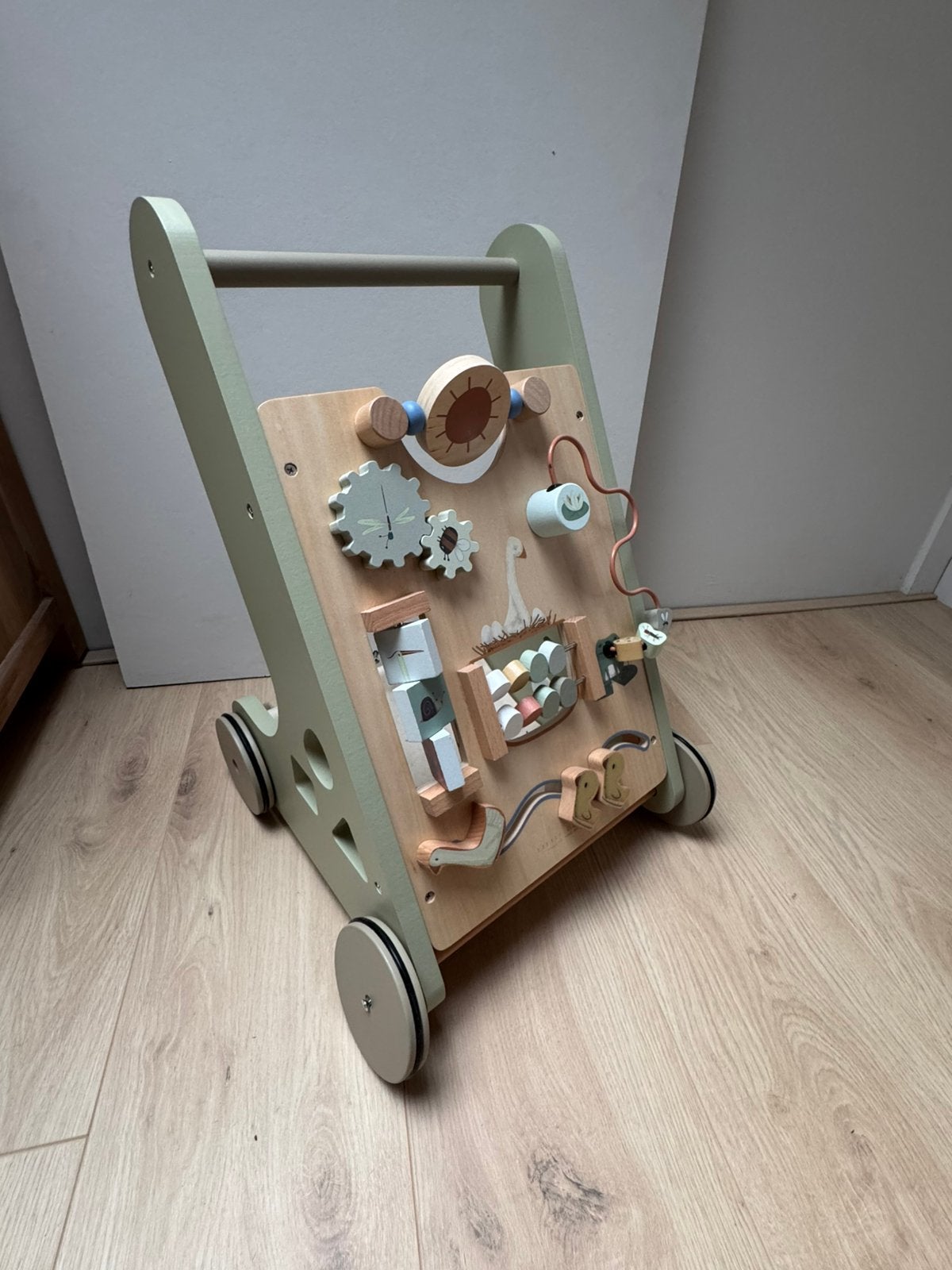 Houten loopwagen, Ophalen of Verzenden, Zo goed als nieuw, Duw- of Trekspeelgoed