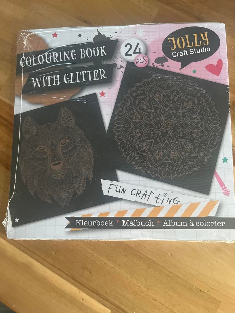 Jolly Craft Studio Kleurboek met Glitter 24 stuks, Ophalen of Verzenden, Nieuw, Papier, Schets- of Tekenboek