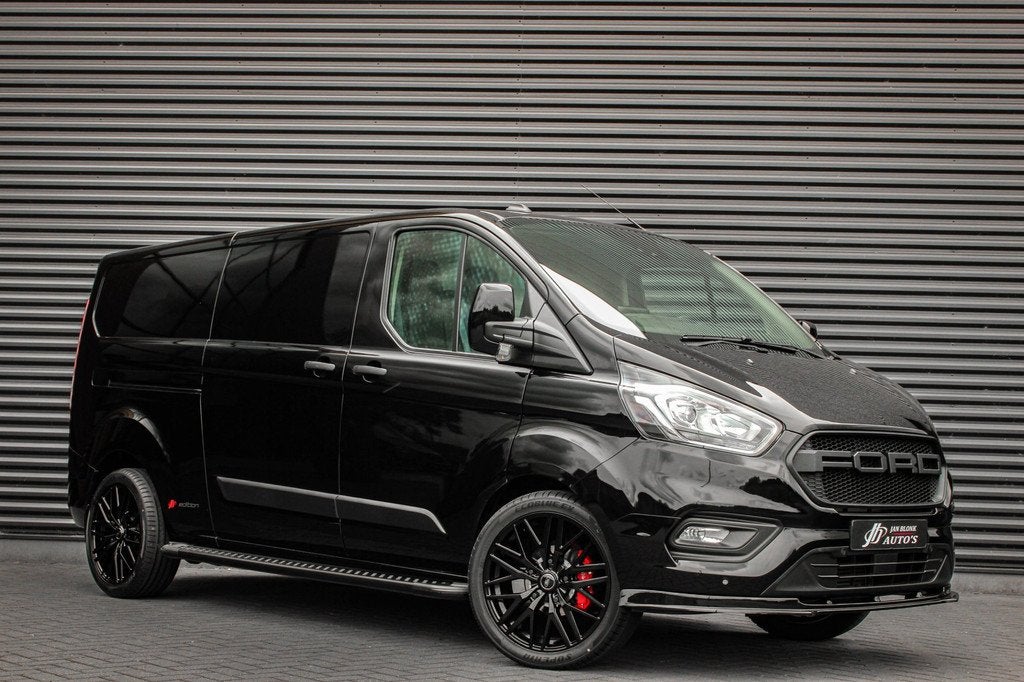 Ford Transit Custom 300 2.0 TDCI L2H1 JB-EDITION / 130PK AUT, Auto's, 4 cilinders, Zwart, Bedrijf, Diesel