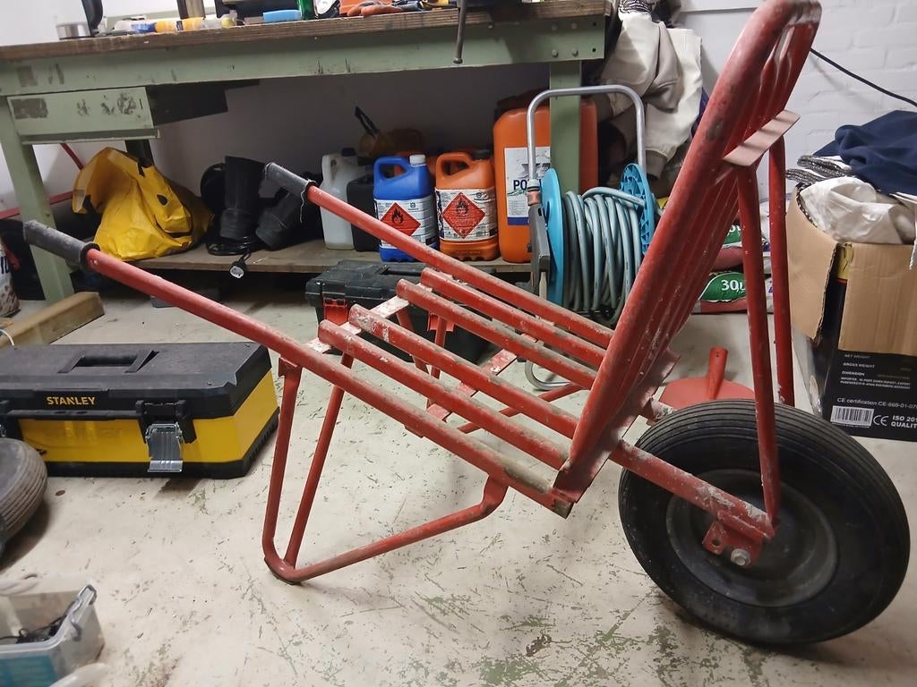 4tecx Steenkruiwagen Rood - Robuust en Handig, Ophalen, 4tecx, Handmatig, Gebruikt