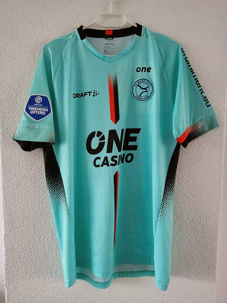 Matchworn Almere City shirt 24/25 Tim Receveur, Maat L, Ophalen of Verzenden, Zo goed als nieuw, Shirt