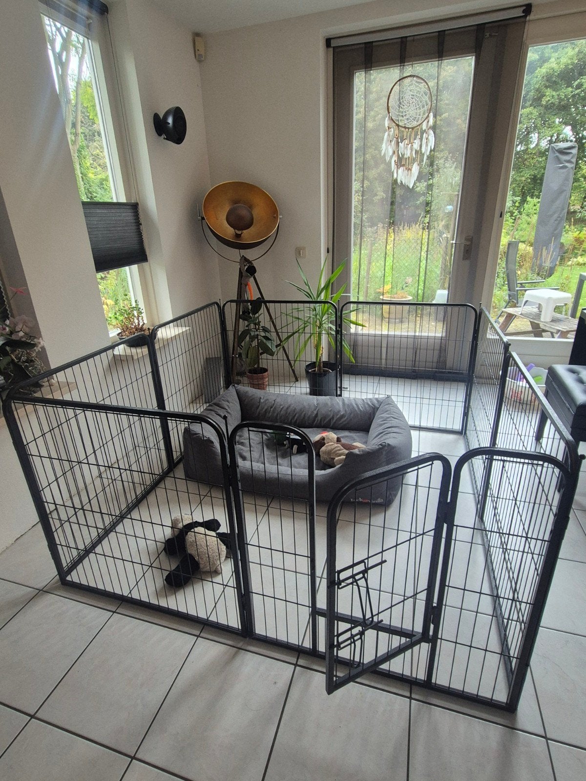 Topmast premium puppren binnen - Antraciet, Dieren en Toebehoren, Topmast, Ophalen, Zo goed als nieuw, Hondenren