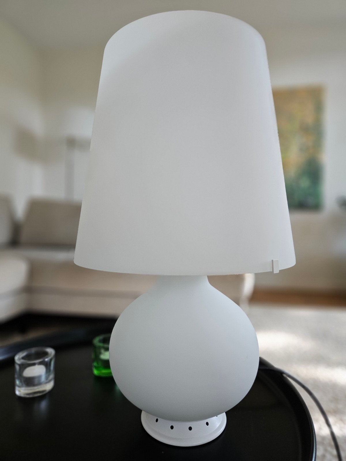 Fontana Arte Max Ingrand "1853" medium 53cm, Huis en Inrichting, Lampen | Tafellampen, Ophalen, Zo goed als nieuw, Glas