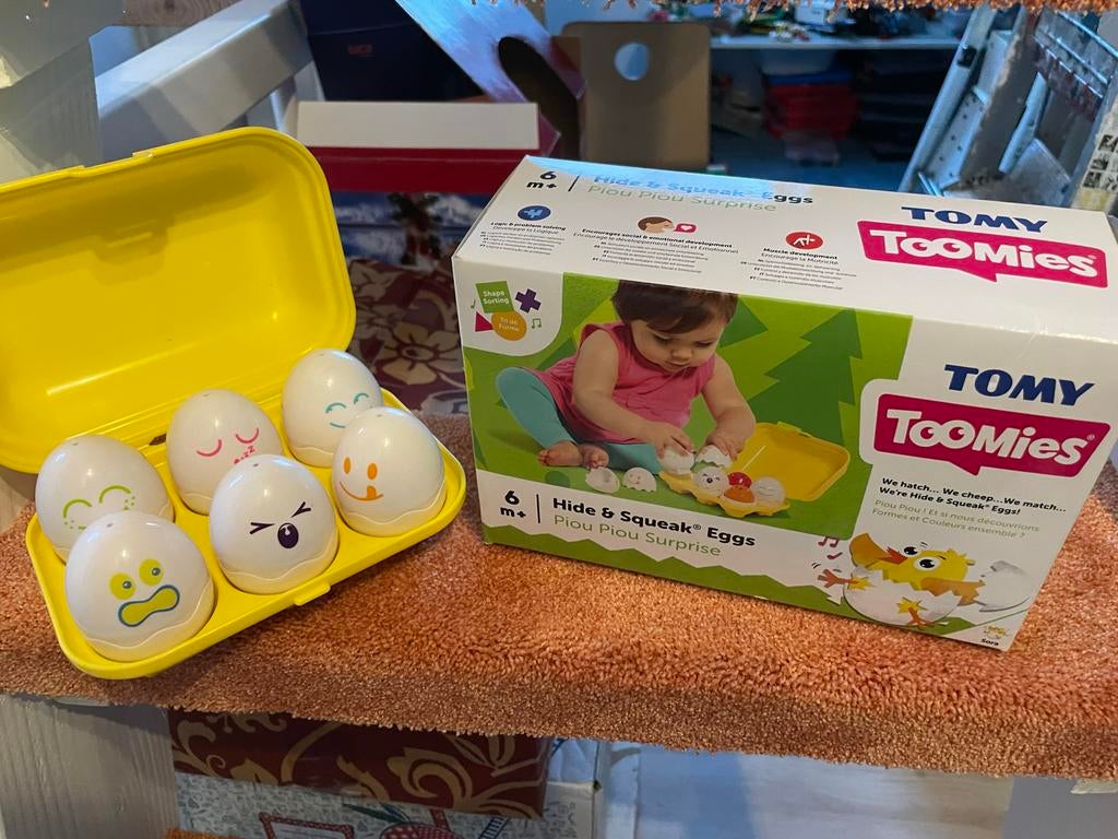 Tomy Toomies Hide & Squeak Eggs, Ophalen of Verzenden, Gebruikt, Overige typen