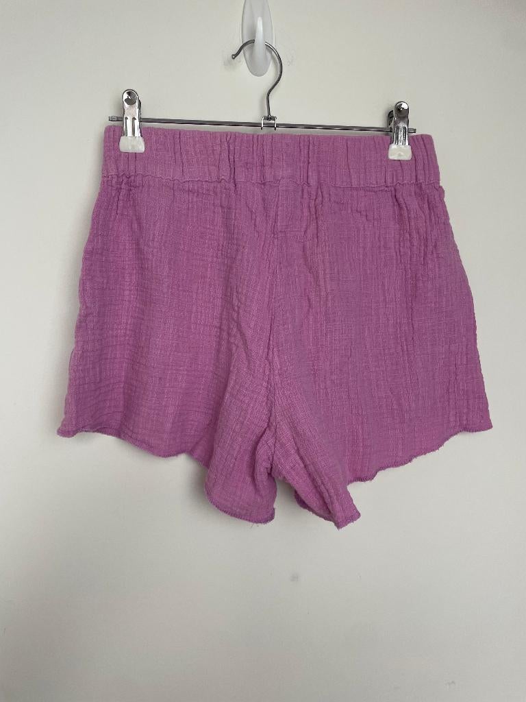 Sea Me Happy paarse short mt 1/M wafelstructuur high waist, Maat 38/40 (M), Sea Me Happy, Kort, Hessenstraatje 1c, 001, 2000 Antwerpen, België