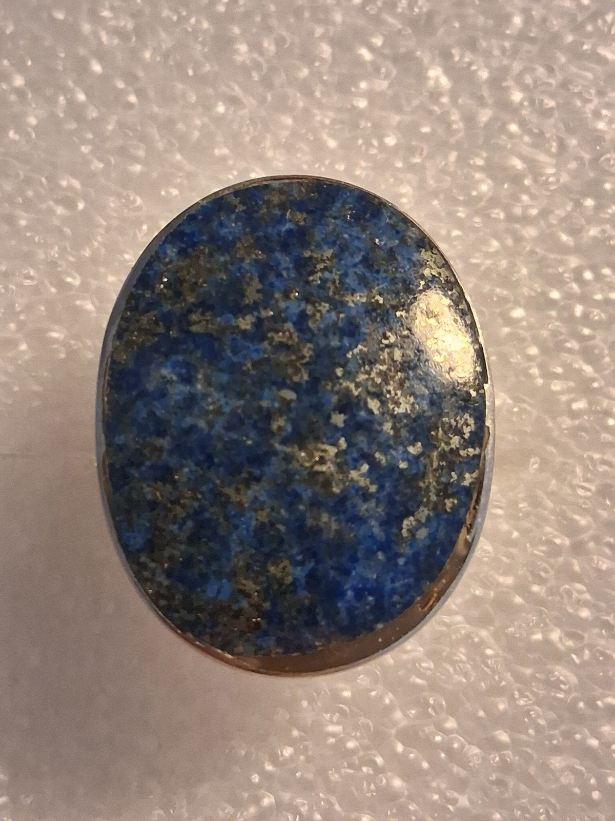 Zilveren ring met Lapis lazuli steen -- ringmaat 20, Verzenden, Nieuw