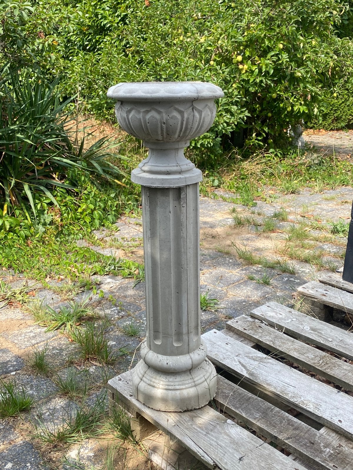 Betonnen pilaartje mer bloempot - massief beton, Ophalen, Nieuw