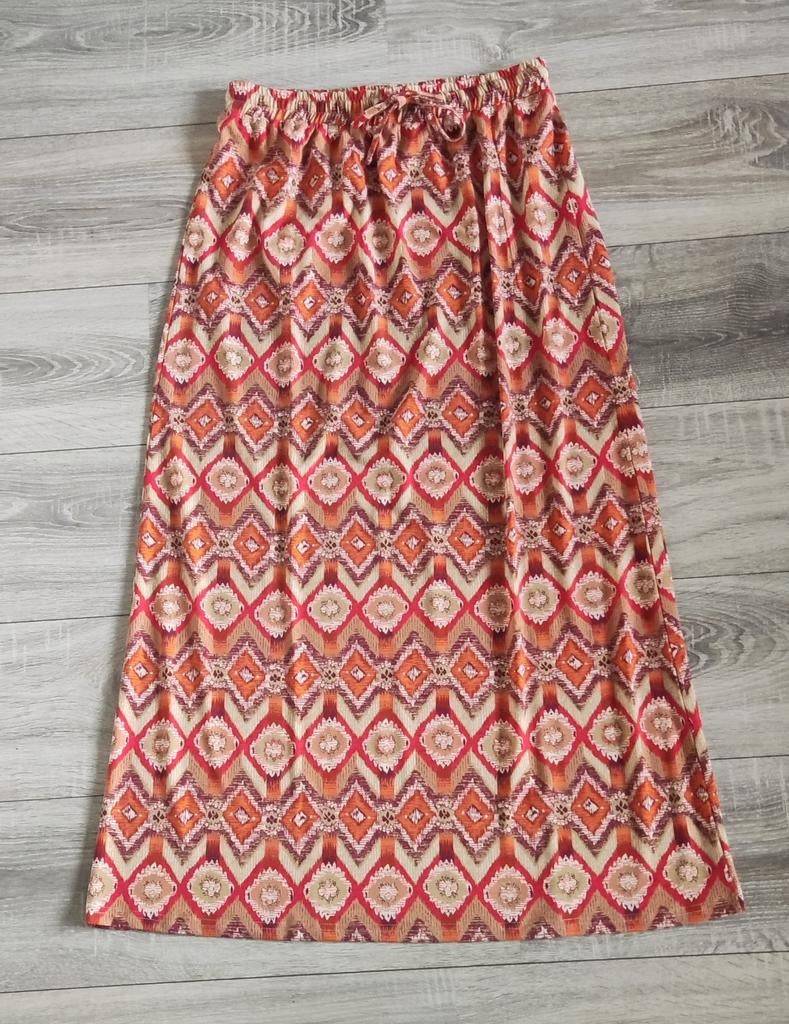Norah maxi rok met grafische print maat 38, Kleding | Dames, Rokken, Maat 38/40 (M), Oranje, Ophalen of Verzenden, Zo goed als nieuw