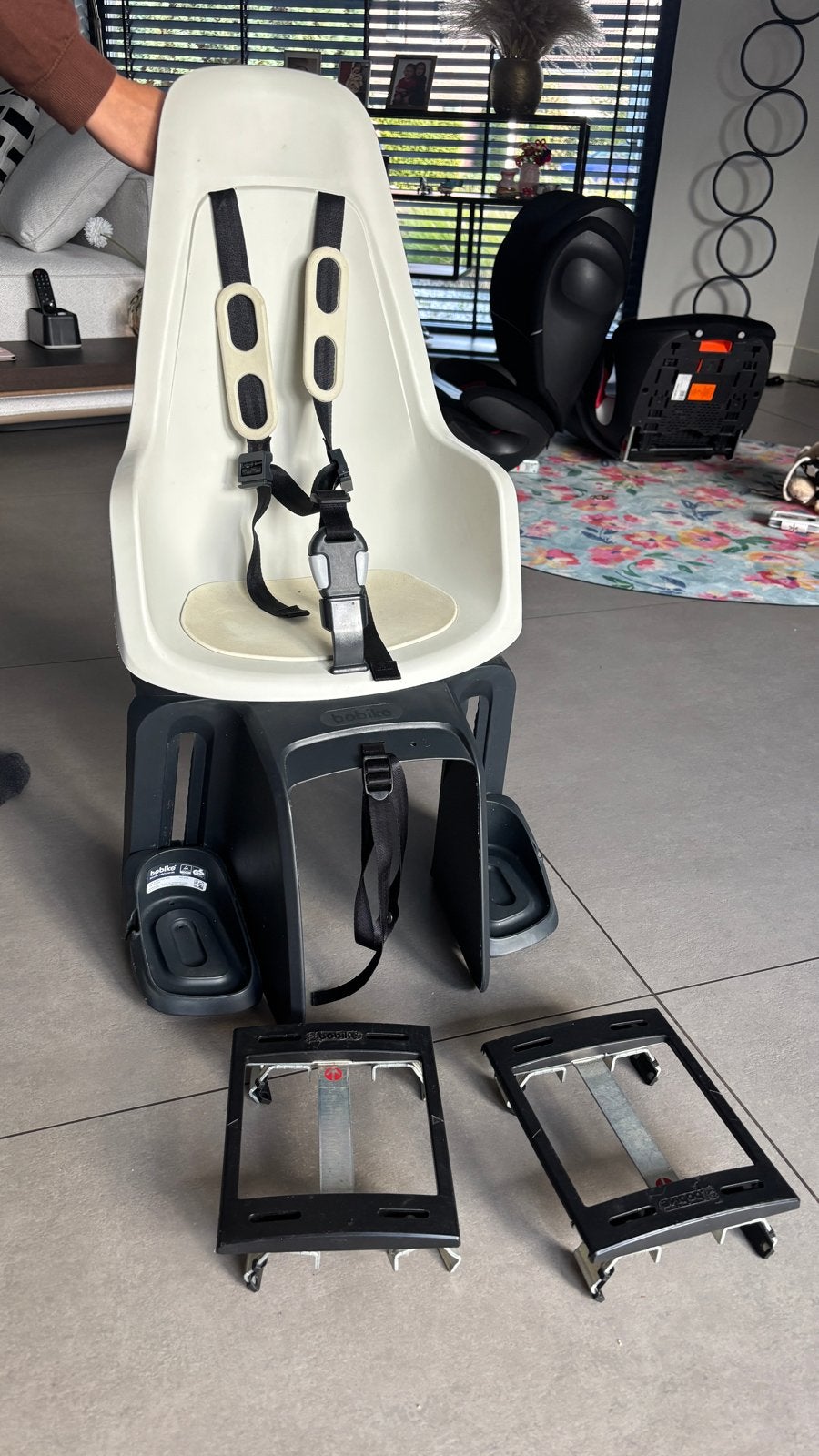 Bobike one maxi fietsstoeltje achterzitje met voetsteuntjes, Ophalen, Achterzitje, 9 t/m 36 kg, Gebruikt