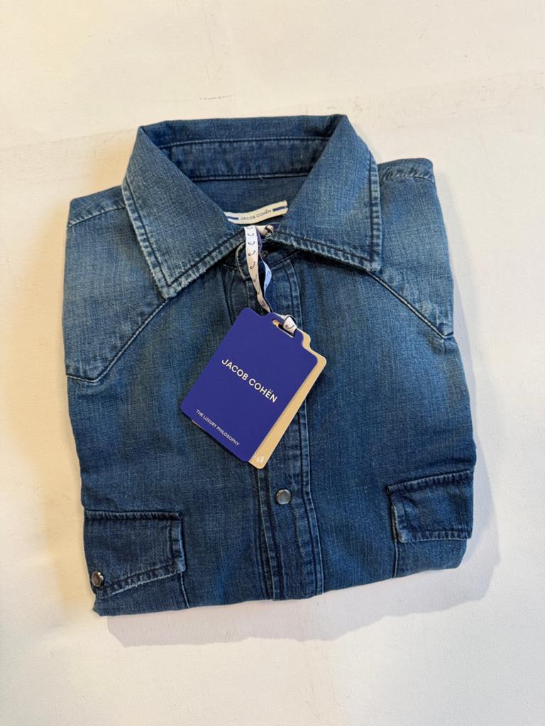 Denimshirt van Jacob Cohen. Nieuw. In 3 maten: M, L en XL, Kleding | Heren, Overhemden, Blauw, Nieuw, Ophalen of Verzenden, Halswijdte 41/42 (L)