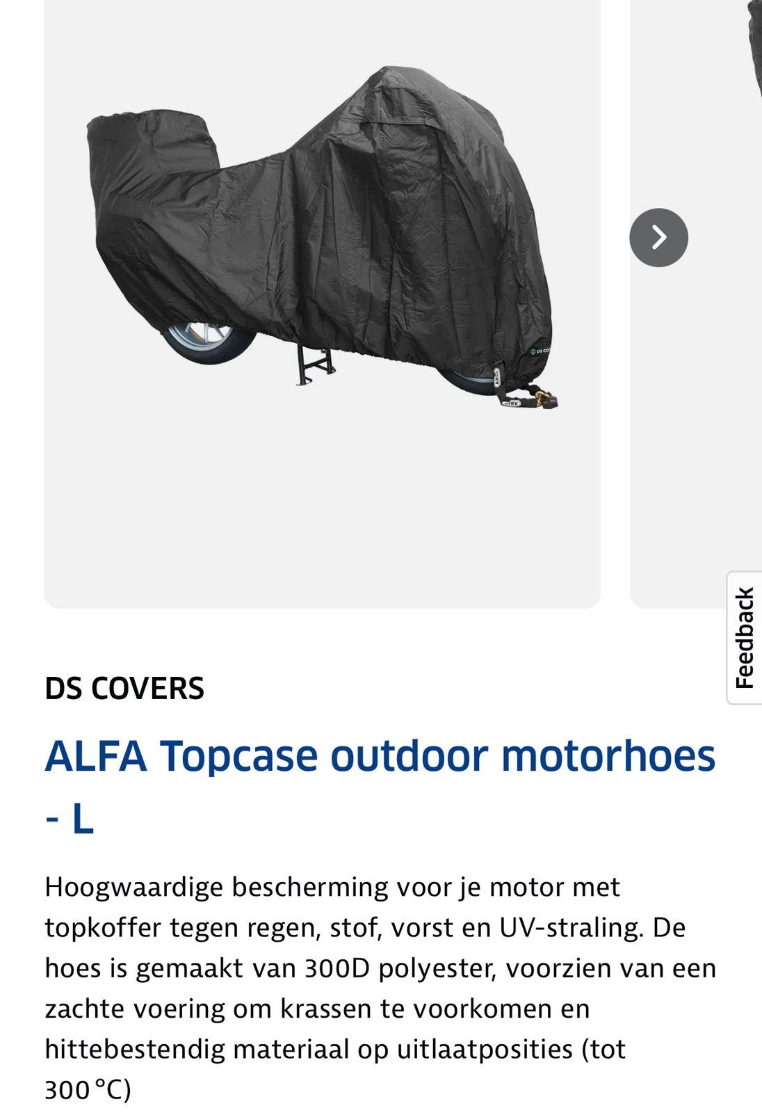 Alfa topcase outdoor motorhoes L DSCovers, Ophalen, Zo goed als nieuw