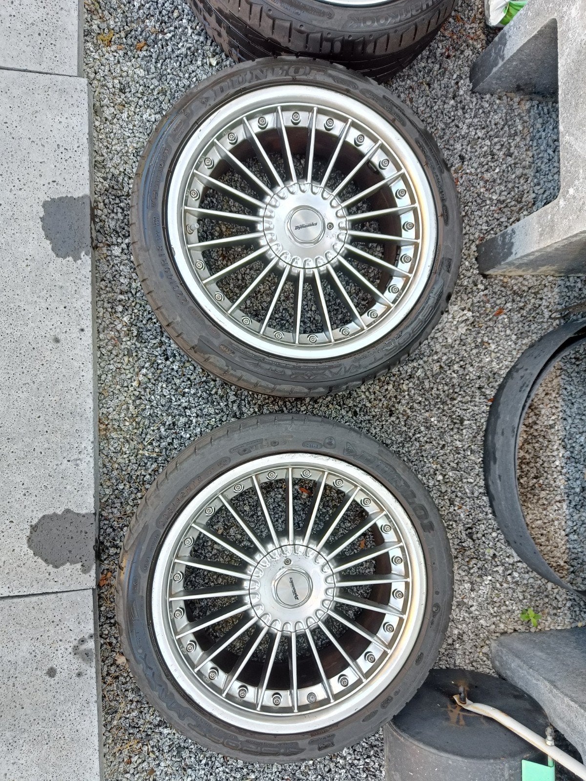 Team Dynamics Eiger 18 inch velgen met zomerbanden, Ophalen, 18 inch, Gebruikt, Banden en Velgen