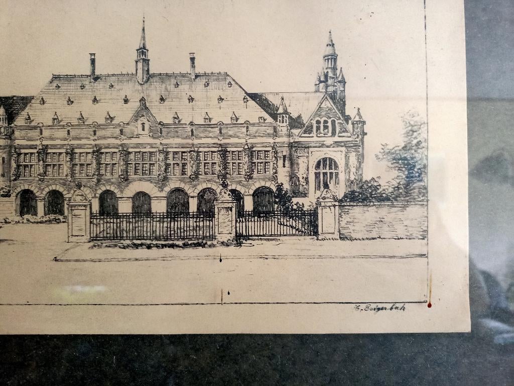 Schets Vredespaleis 's Gravenhage, Ophalen