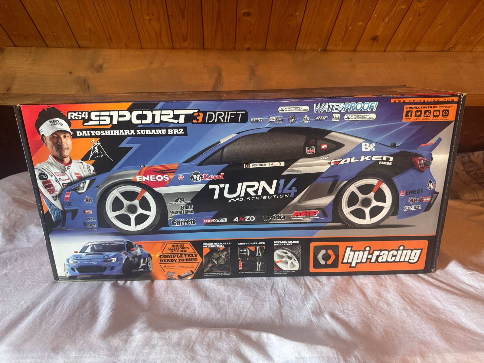 HPI Racing RS4 Sport 3 Drift Dai Yoshihara Subaru BRZ, Zo goed als nieuw, Schaal 1:10, Auto onroad, RTR (Ready to Run)