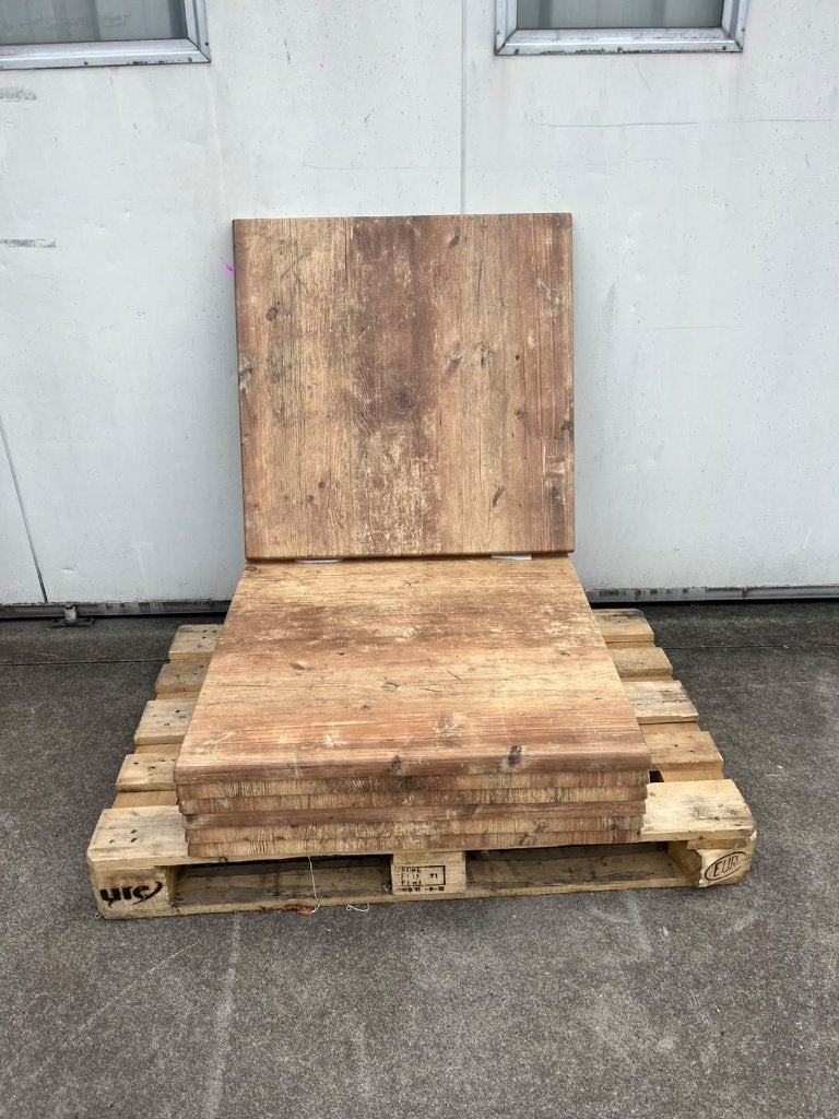 7 stuks zeer nette tafelbladen werzalit 80x80 cm outdoor, Ophalen, Zo goed als nieuw