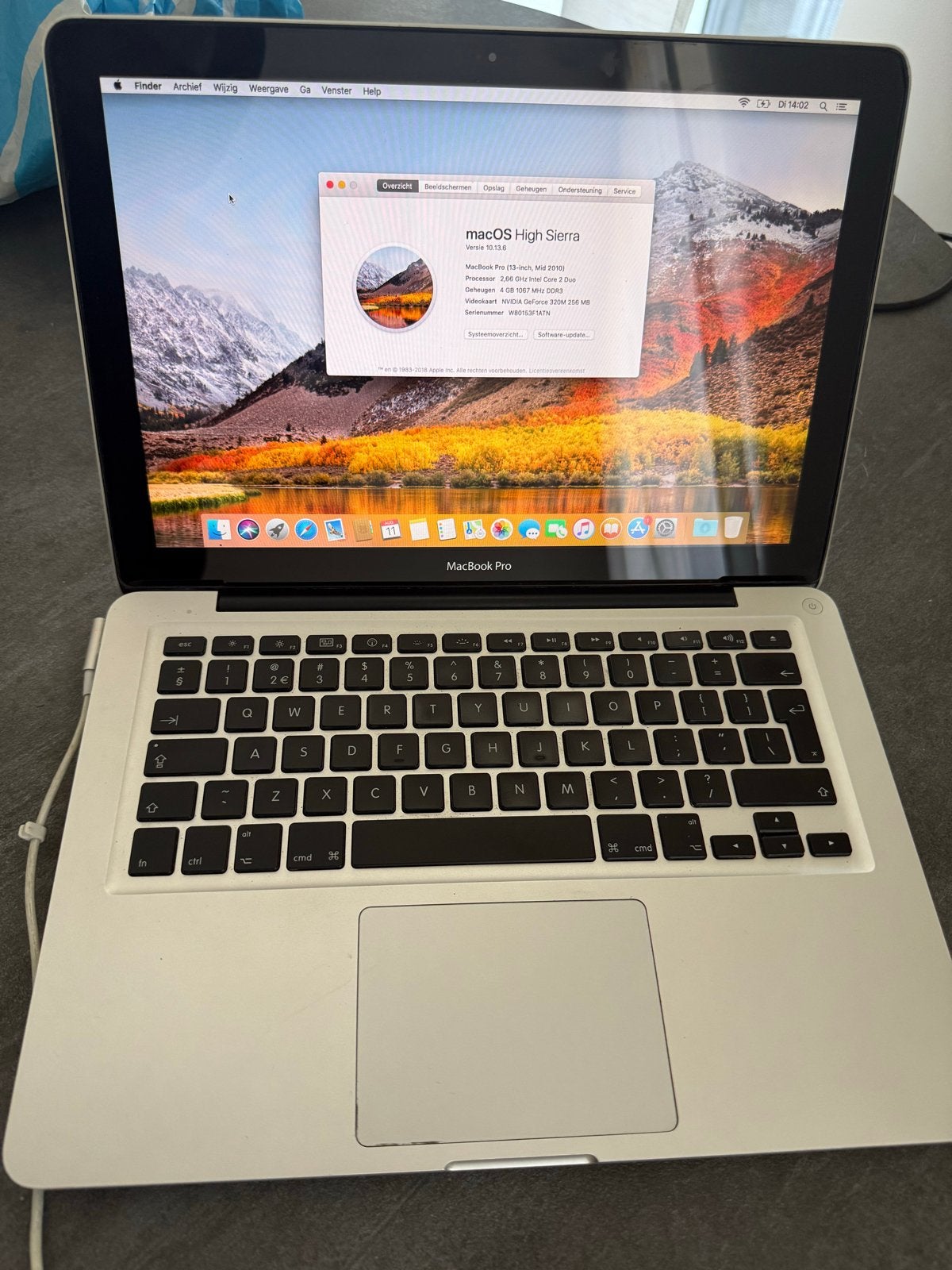 MacBook Pro (13-inch, Mid 2010), Gebruikt, 256 GB, 2 tot 3 Ghz, Qwerty