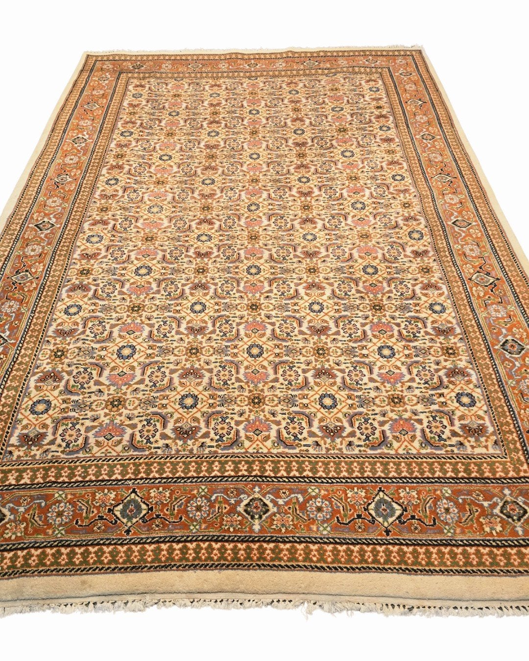 Groot Perzisch tapijt Herati 320x210 wollen vloerkleed iran, 1185VB, De handelmaatschappij, Groot perzisch perzische tapijt wollen vloerkleed handgeknoopt