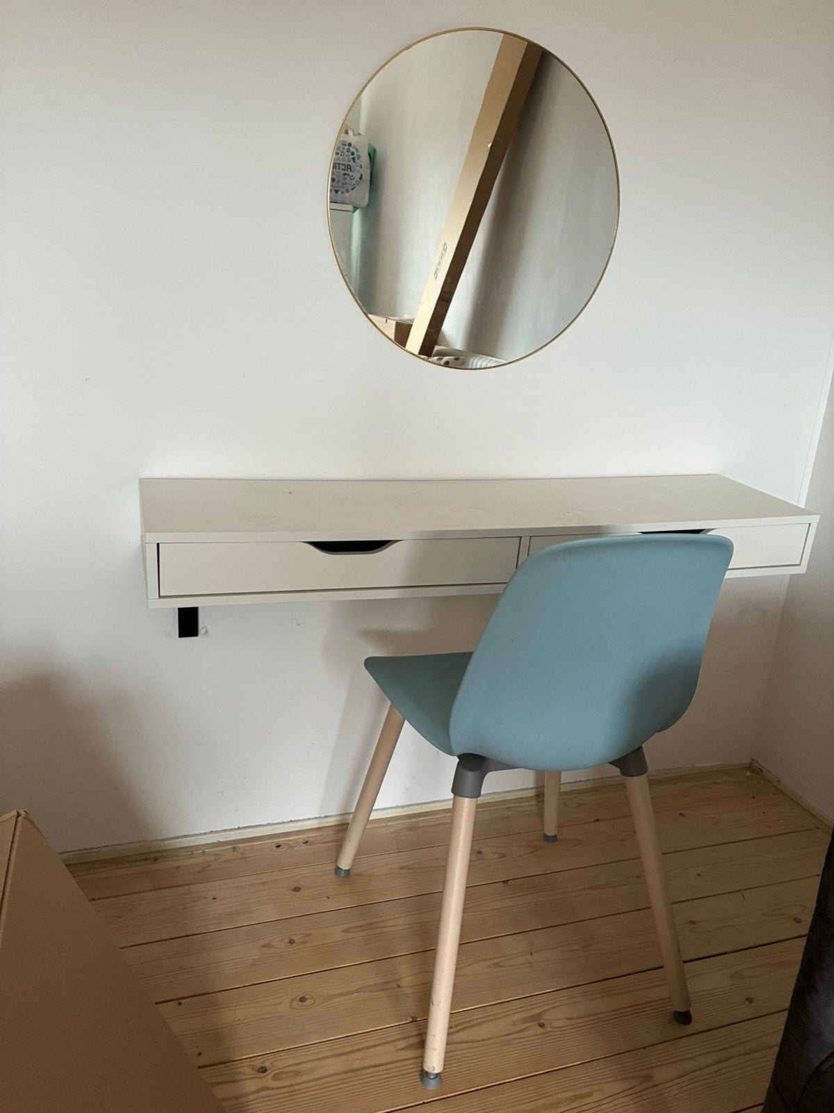 Kaptefel met spiegel en stoel, Ophalen, Gebruikt, 100 tot 150 cm, Minder dan 100 cm