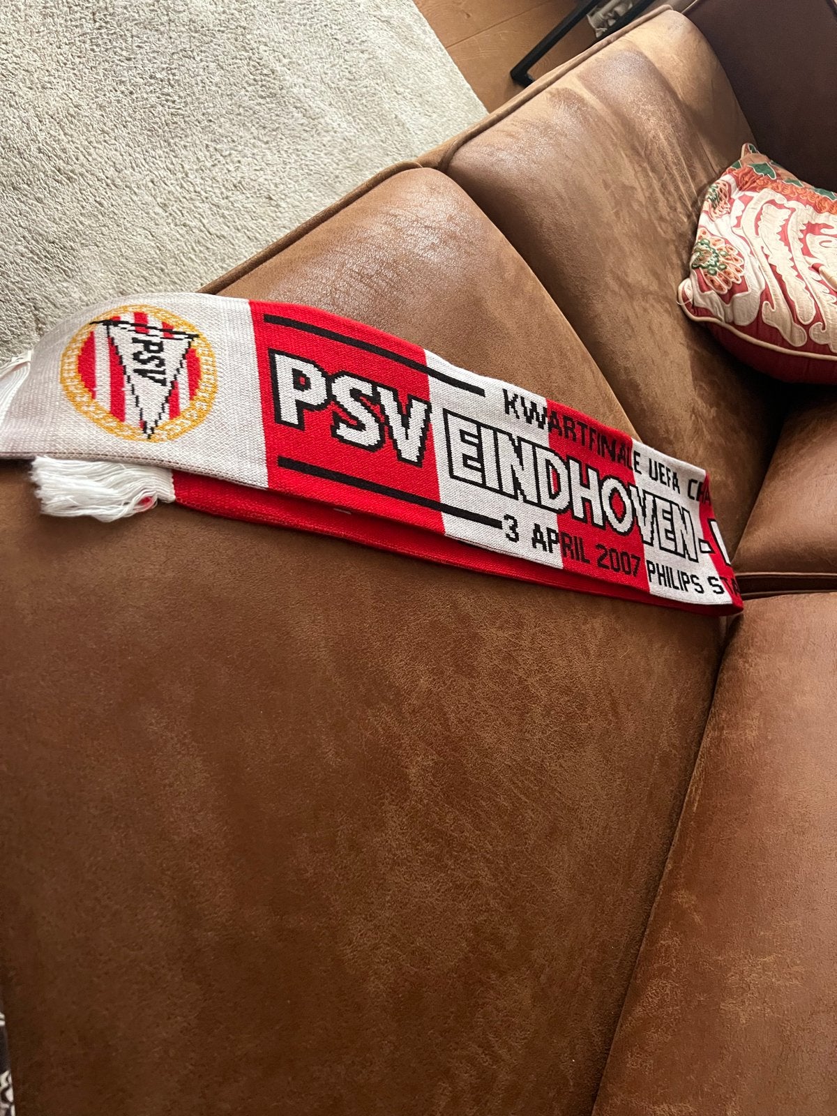 PSV - Liverpool FC Sjaal Kwartfinale CL 2007, Ophalen of Verzenden, Nieuw, PSV, Vaantje of Sjaal