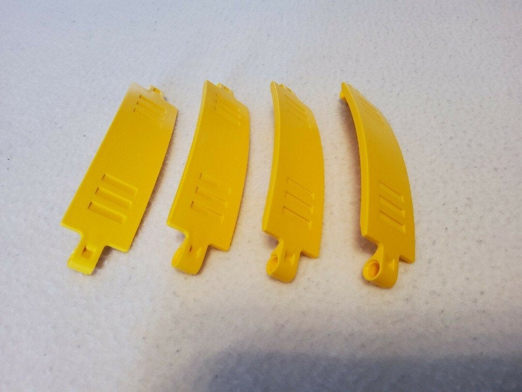 6 technic Lego paneel 3x13 gebogen geel, Lego, Ophalen of Verzenden, Zo goed als nieuw, Technic