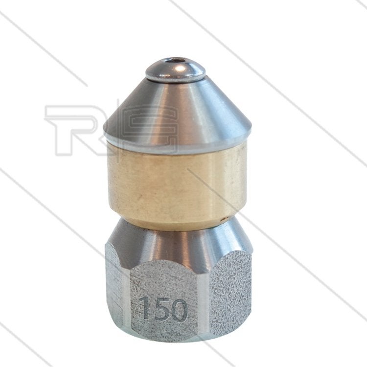Roterende RVS Nozzle 25mm 6-Jets 0.150, Verzenden