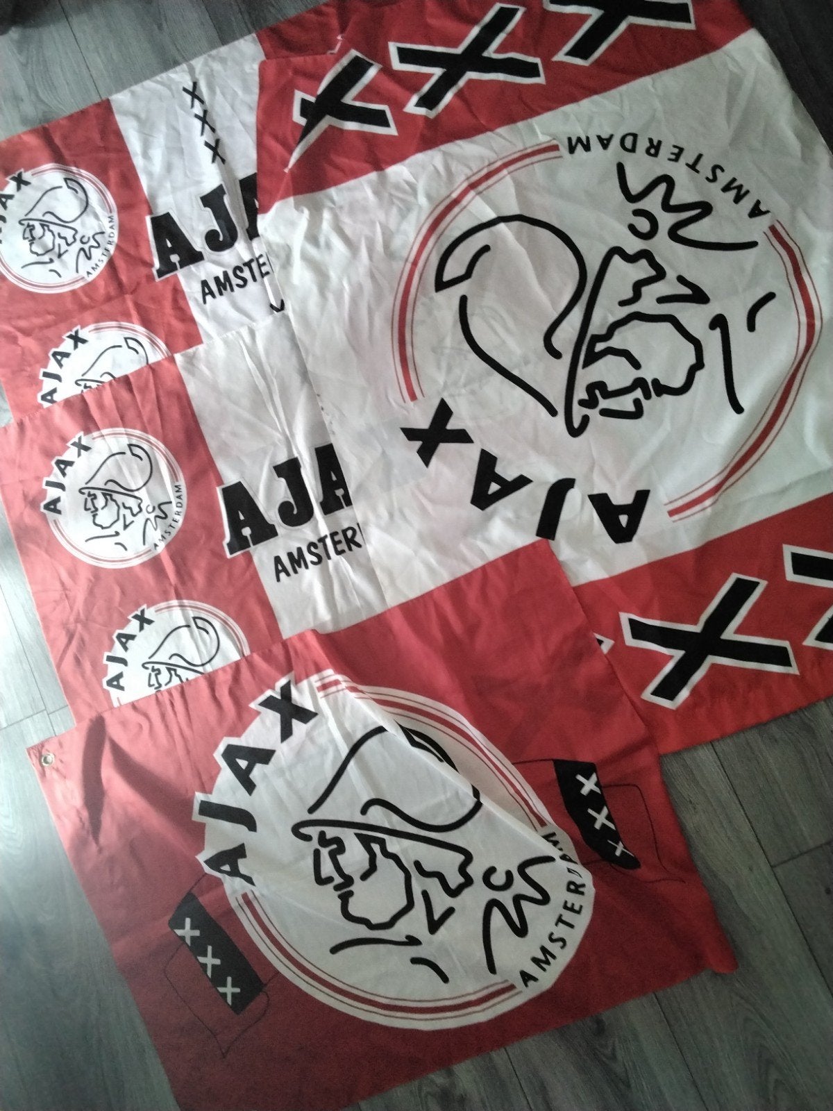 4 ajax vlaggen, Verzamelen, Ophalen of Verzenden, Zo goed als nieuw, Ajax, Overige typen