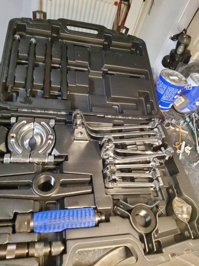 HBM hydraulische poelietrekkerset en lagertrekkerset 23 deli, Doe-het-zelf en Verbouw, Gereedschap | Handgereedschap, Ophalen of Verzenden