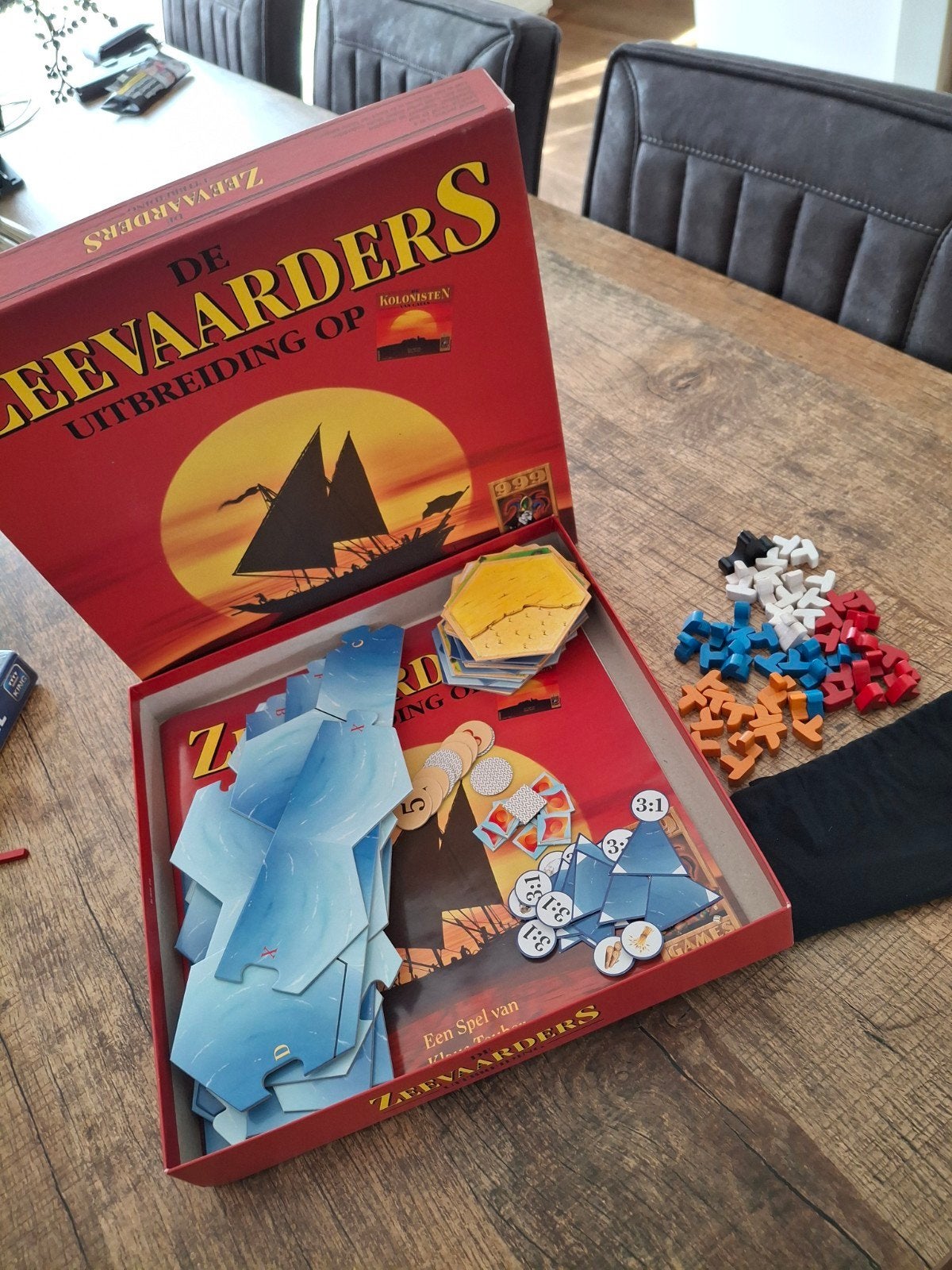 zeevaarders uitbreiding op de kolonisten, Hobby en Vrije tijd, Gezelschapsspellen | Bordspellen, Ophalen of Verzenden, Zo goed als nieuw