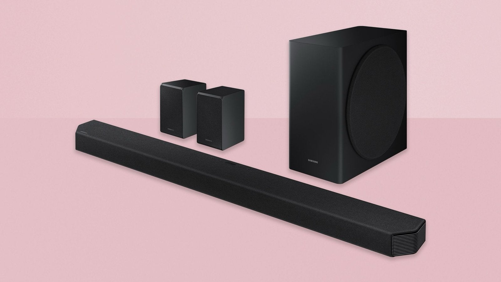 Samsung Soundbar HW-Q950T met Subwoofer en Achterspeakers, 7.1-systeem, 70 watt of meer, Zo goed als nieuw, Overige spelers