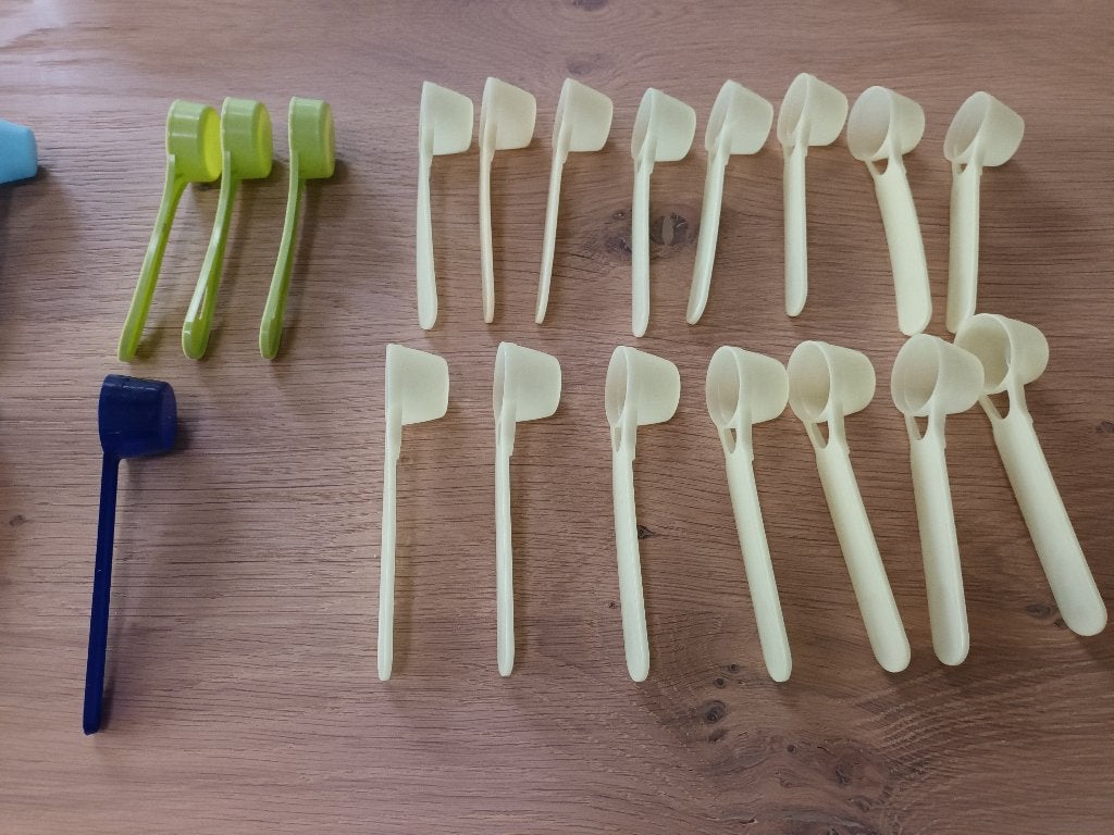 42 Maatschepjes maat schepjes maatlepeltjes maatlepels, Overige typen, Ophalen of Verzenden, Zo goed als nieuw, Kunststof