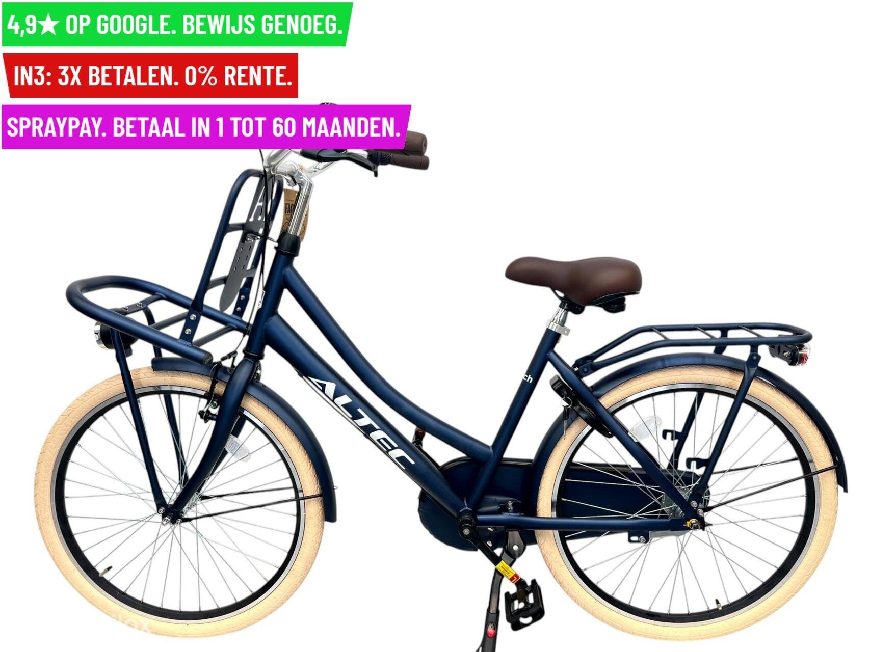 +Meisjesfiets Altec Dutch Jeansblauw/24"/43cm/3ver - Garanti, Nieuw, Altec, Facebikenl@gmail.com, Altec