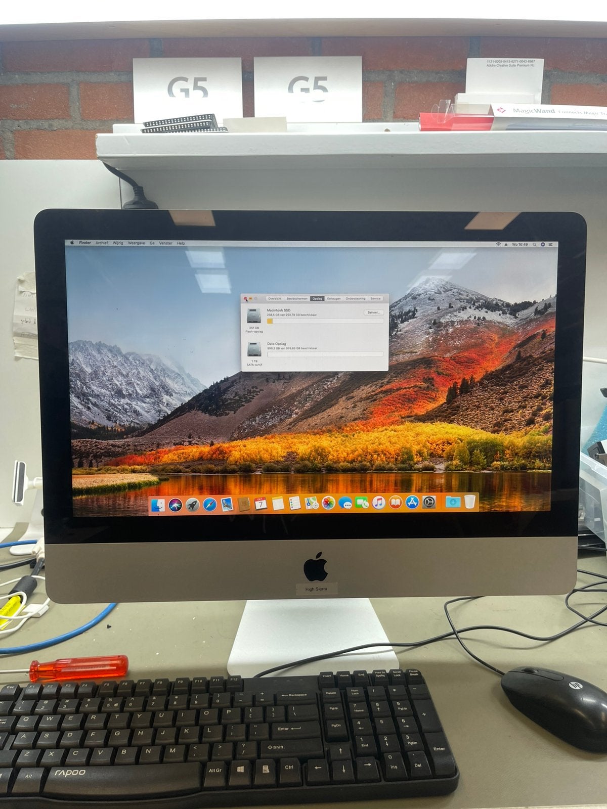 Imac 21,5 inch mid 2011 2.8ghz i7 ssd&hd, Computers en Software, Ophalen, Gebruikt, HDD en SSD, 2 tot 3 Ghz