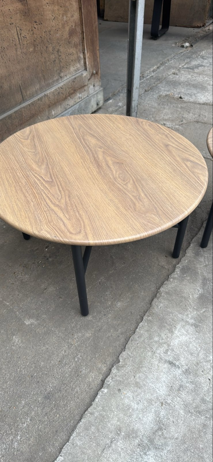Set van 2 ronde salontafels - Metaal, Ophalen, Minder dan 50 cm, 50 tot 100 cm, Rond