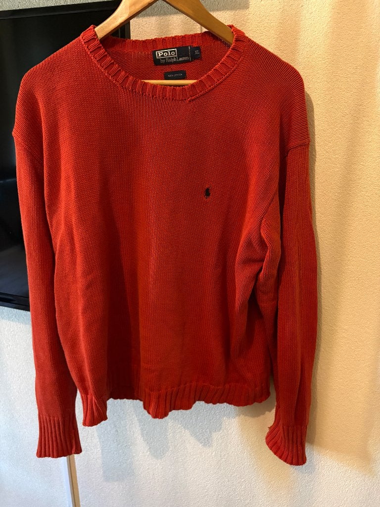 Ralph Lauren gebreide trui rood xl, Ophalen of Verzenden, Zo goed als nieuw, Maat 56/58 (XL), Rood
