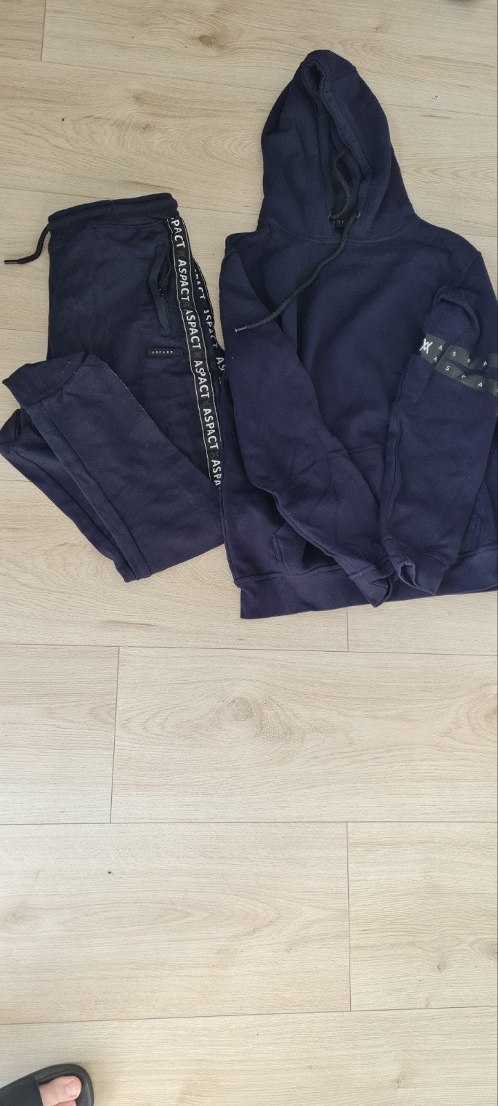 Donkerblauw Aspact trainingspak met capuchon, Ophalen of Verzenden, Zo goed als nieuw, Aspact